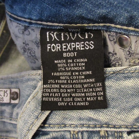 NWT EXPRESS REROCK BOOT Bootcut Blue Jeans Womens Size 4R 4 Regular - Picture 5 of 13